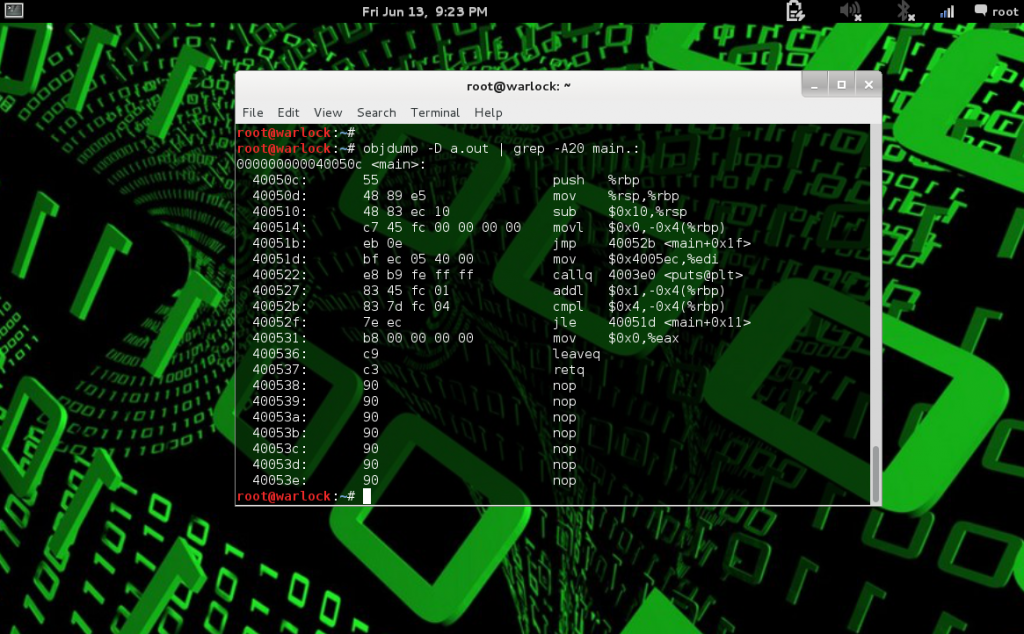 c program Machine code