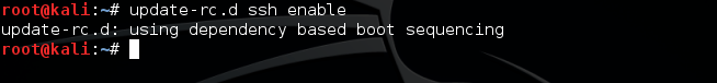 ssh in boot time command